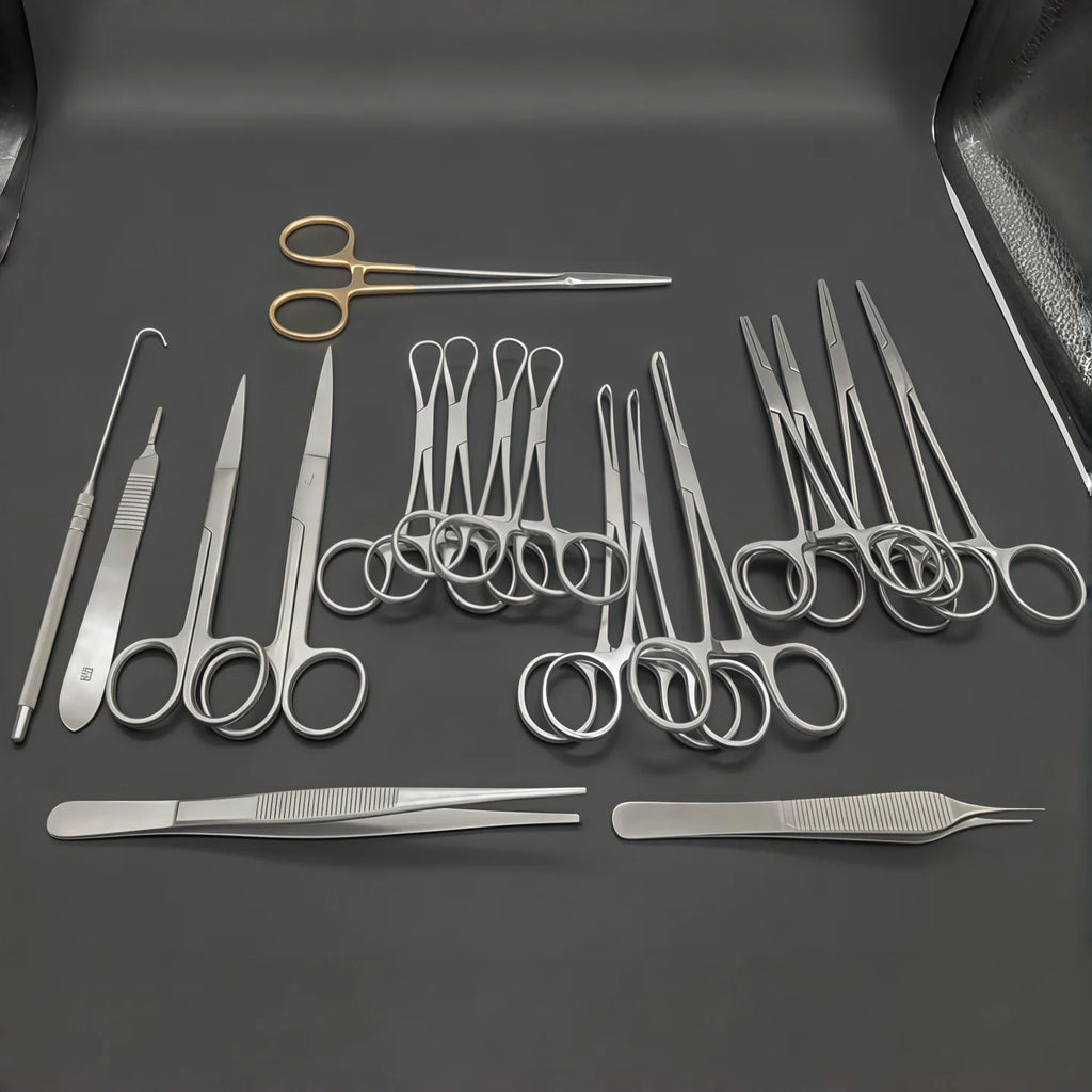 Set of surgical instruments, pet surgical instruments Sterilization instruments for cats and dogs, sterilization instruments