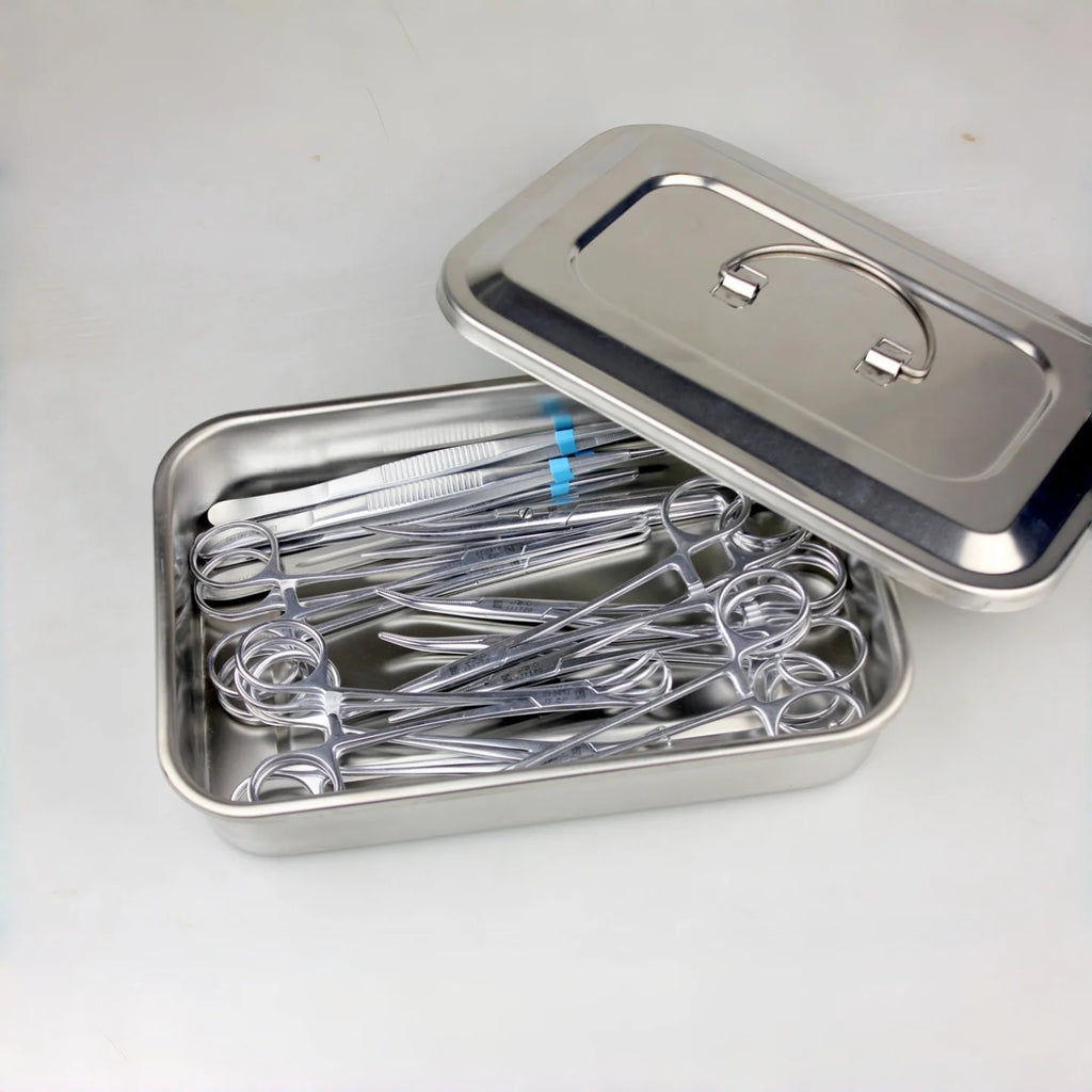 Set of surgical instruments, pet surgical instruments Sterilization instruments for cats and dogs, sterilization instruments