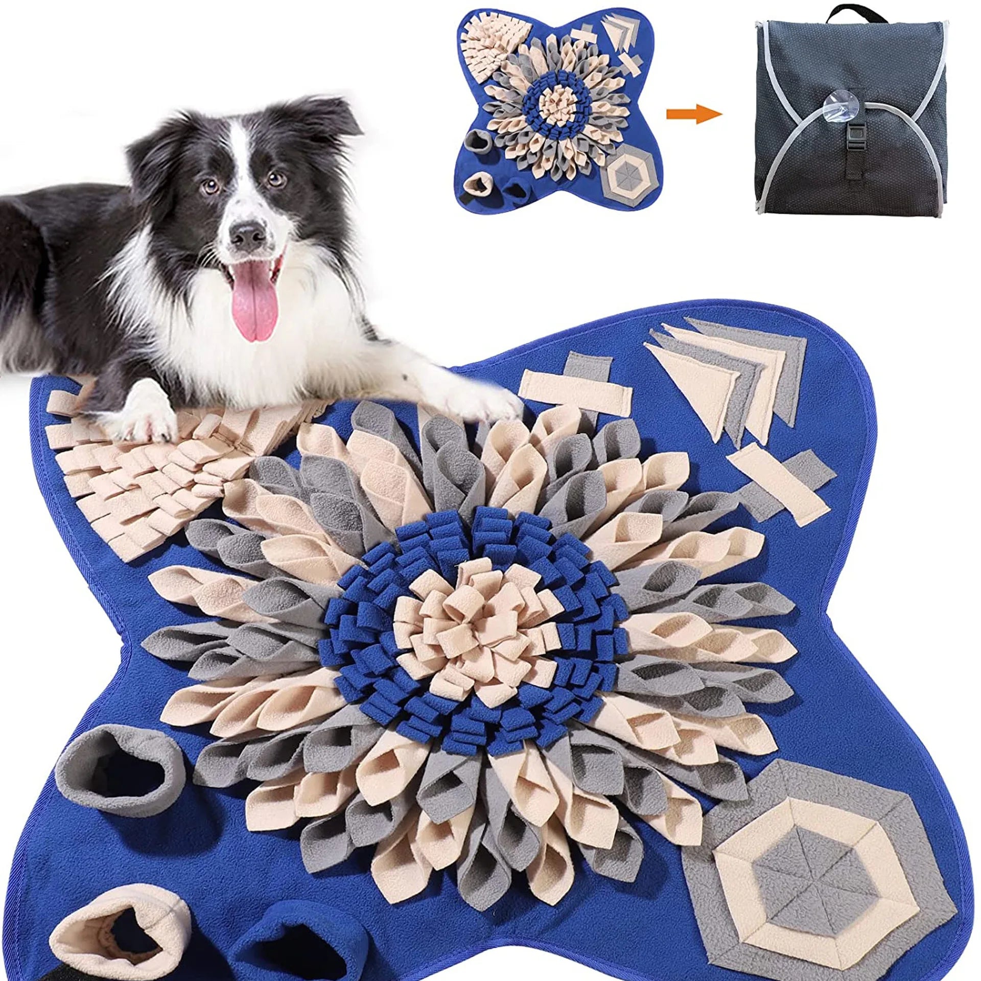 Pet Snuffle Mat For Dogs Feeding Mat Slow Feeder Interactive Dog Puzzle Toys For Training And Stress Relief
