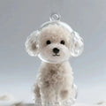 Pet's Dog Fur Container DIY Pendant Keychain Decor Pet Lovers Home Display Gifts Clear Puppy Hair Memorial Keepsake Capsule