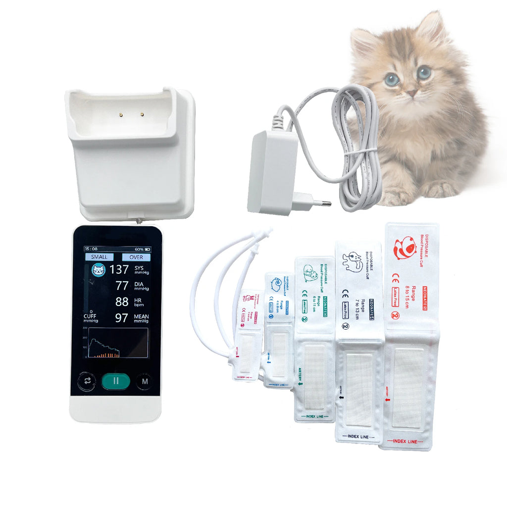 Animal Blood Pressure Monitor Handheld Electronic Pet BP Meter for Cats Dogs Veterinary Use