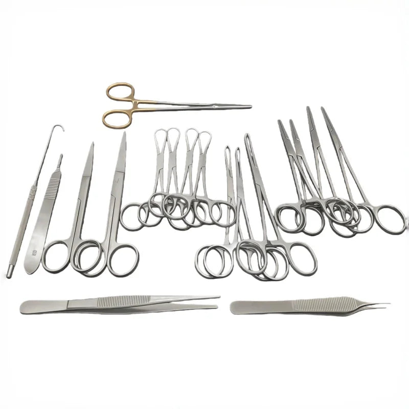 Set of surgical instruments, pet surgical instruments Sterilization instruments for cats and dogs, sterilization instruments