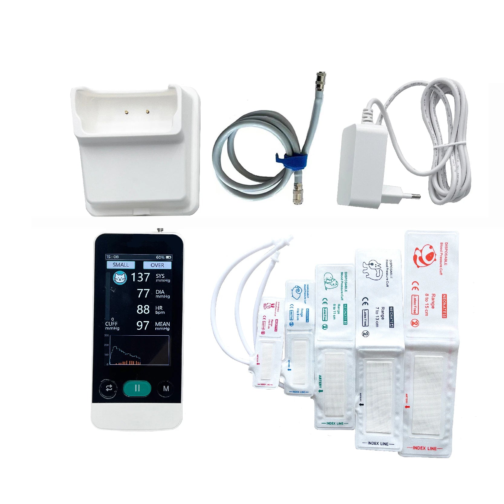 Animal Blood Pressure Monitor Handheld Electronic Pet BP Meter for Cats Dogs Veterinary Use